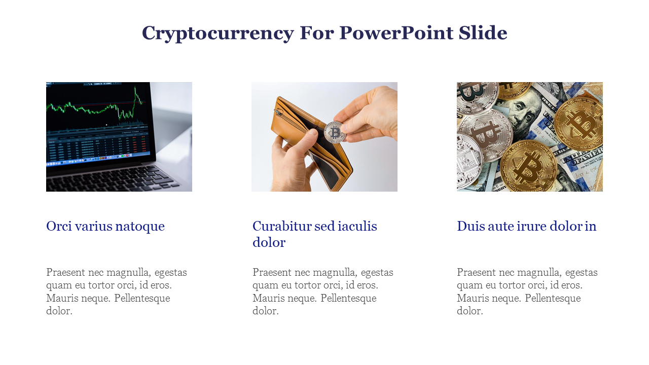 Attractive Cryptocurrency For PowerPoint Slide Design